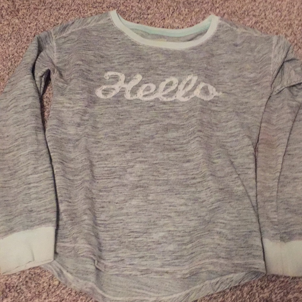 blue and seagreen long sleeve